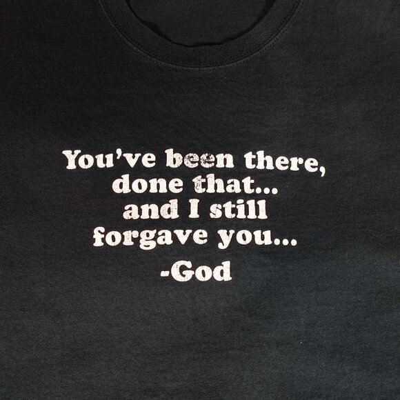 Vintage Other - Vintage You’ve Been There Done That God T Shirt Mens XL Faded Black READ